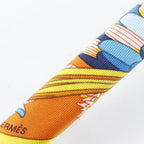 Hermes Silk Orange Multicolor Barrette — view 7