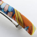 Hermes Silk Orange Multicolor Barrette — view 4