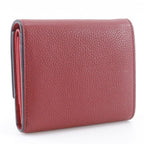 Celine Small Folded Multi Function Leather Red Trifold Wallet — view 3