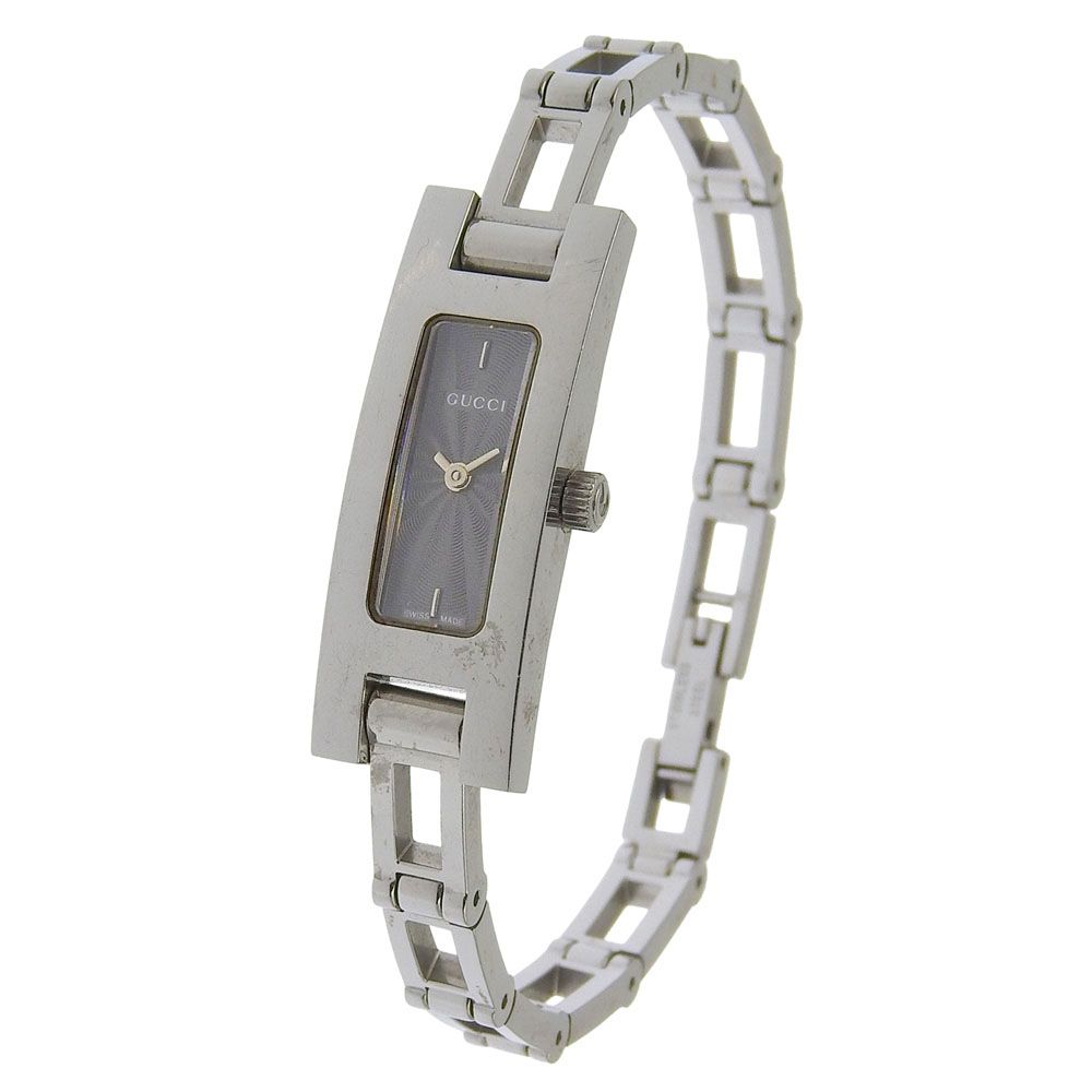 Gucci Stainless Steel Quartz Analog Display Black Dial Watch — view 2