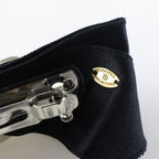 Chanel Camellia Ribbon Satin Black White Barrette — view 8