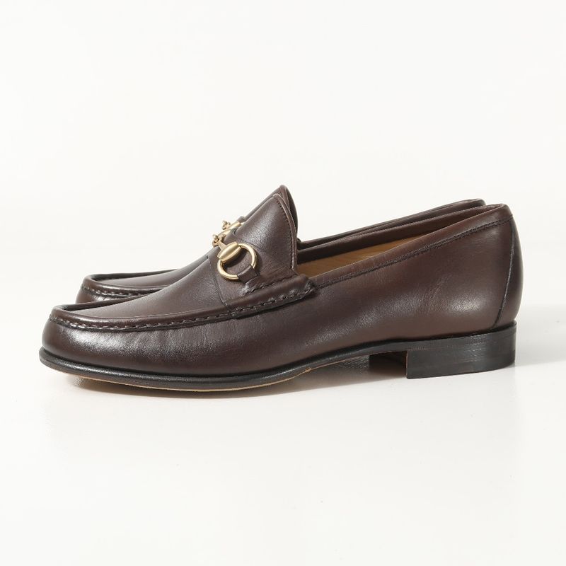 Gucci Loafers Bit Slip on Shoes Brown