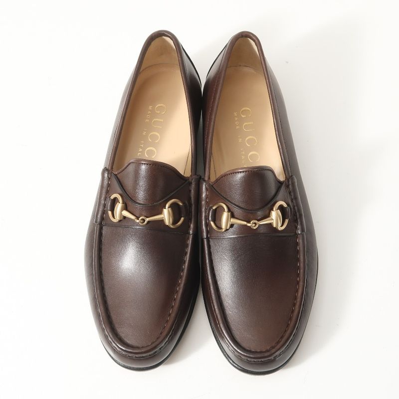 Gucci Loafers Bit Slip on Shoes Brown