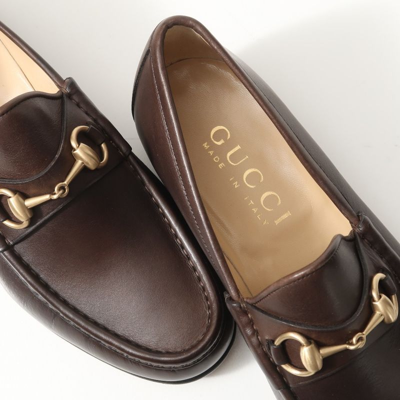 Gucci Loafers Bit Slip on Shoes Brown
