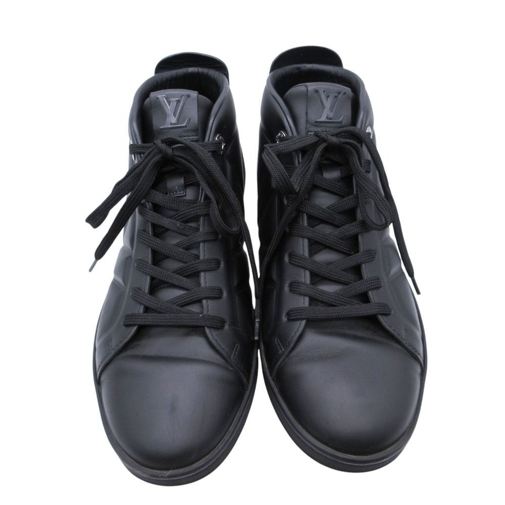 Louis Vuitton Leather Sneakers Shoes LV Logo Fuse Ledge — view 4