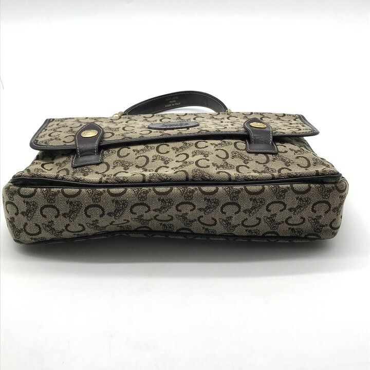 Celine C Macadam Canvas Hand Brown Purse — view 4