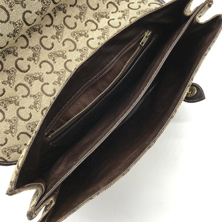 Celine C Macadam Canvas Hand Brown Purse — view 8