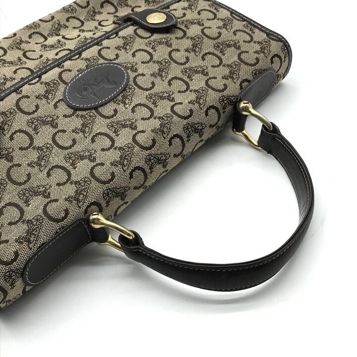 Celine C Macadam Canvas Hand Brown Purse — view 7
