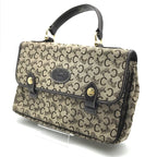 Celine C Macadam Canvas Hand Brown Purse — view 2