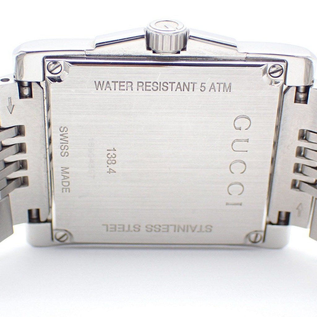 Gucci Timeless Rectangle Quartz Watch Brown Dial SS — view 9