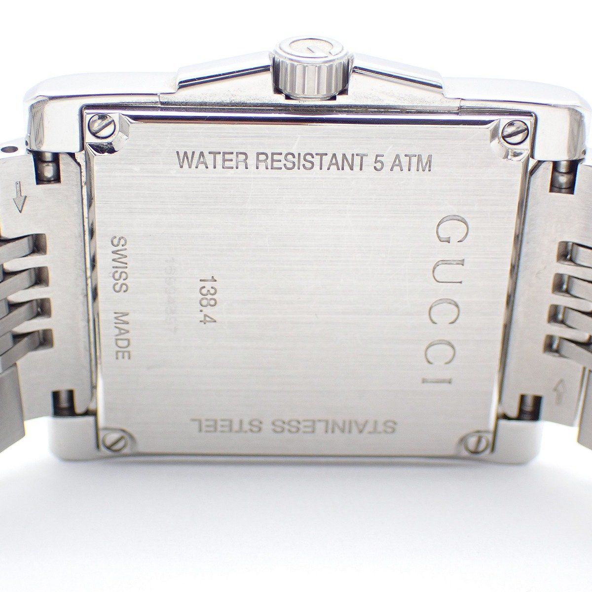 Gucci Timeless Rectangle Quartz Watch Brown Dial SS — view 9
