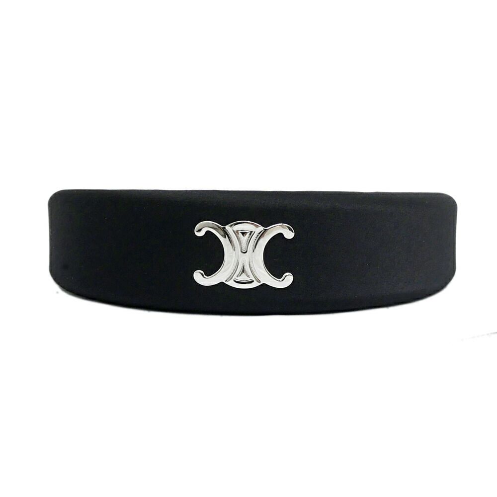 Celine Triomphe Headband Black Hair — view 3