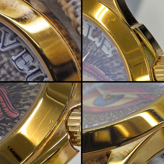 Gucci Watch Timeless 126.4 Eye Motif Beige Brown GG Supreme Dial SS — view 7