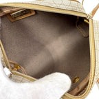 Dior Honeycomb Shoulder Bag Leather Gray Brown Gold — view 7