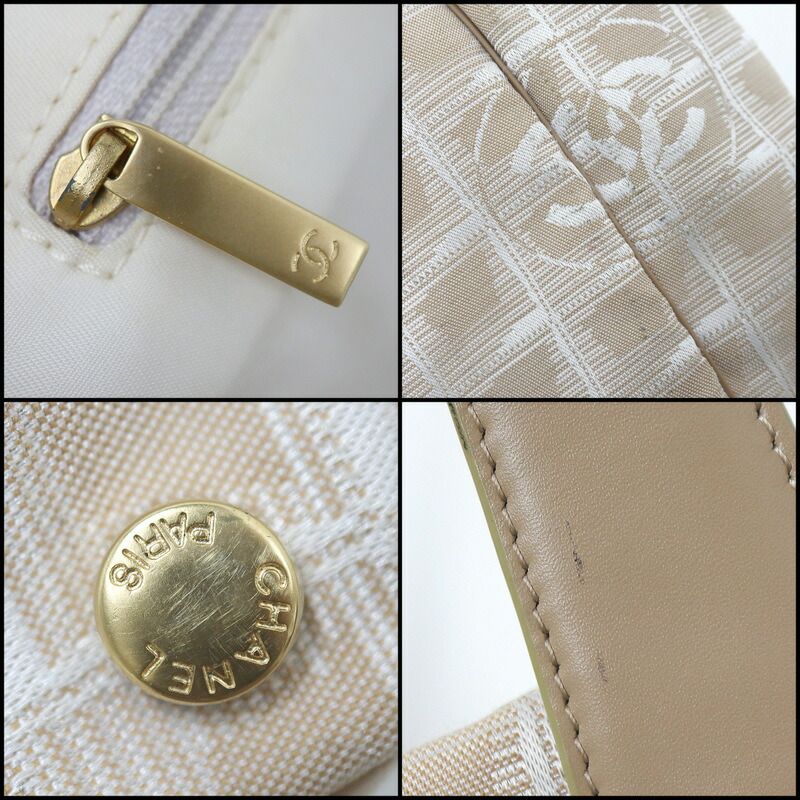 Chanel New Travel Canvas Leather Pink Beige — view 9