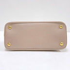 Prada 2-Way Handbag Leather Beige Gold — view 3