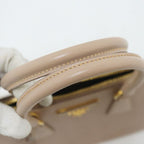 Prada 2-Way Handbag Leather Beige Gold — view 6