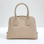 Prada 2-Way Handbag Leather Beige Gold — view 2