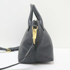Prada 2-Way Shoulder Bag Leather Black Gold — view 3
