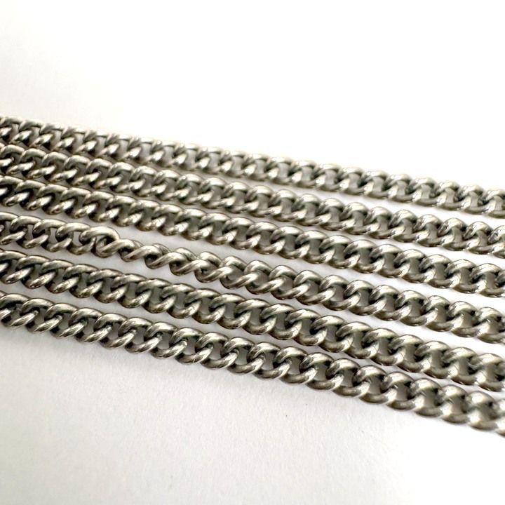 Chanel Necklace CC Logo Rhinestone Silver — view 5