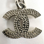 Chanel Necklace CC Logo Rhinestone Silver — view 3