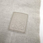 Loewe Cashmere Blend Reversible Scarf Anagram Ivory Sand Wool — view 3