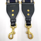 Dior Cdior Shoulder Strap Logo Embroidery Canvas Leather Navy — view 6