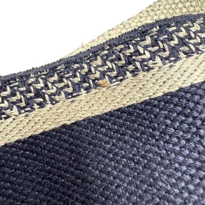 Dior Cdior Shoulder Strap Logo Embroidery Canvas Leather Navy — view 4