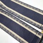 Dior Cdior Shoulder Strap Logo Embroidery Canvas Leather Navy — view 3
