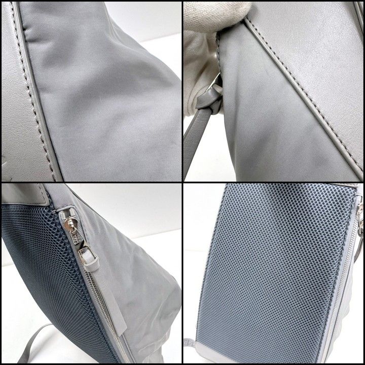 Loewe Convertible Backpack Small Nylon Calf Gray — view 6