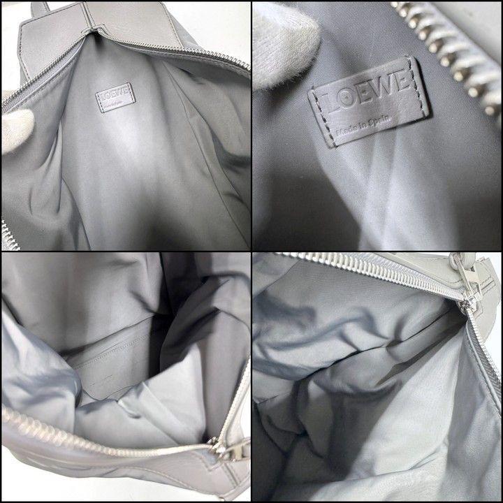Loewe Convertible Backpack Small Nylon Calf Gray — view 8