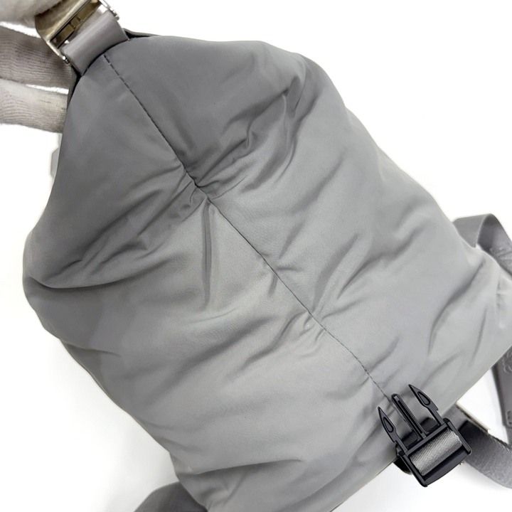 Loewe Convertible Backpack Small Nylon Calf Gray — view 7