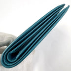 Bottega Veneta Debossed Intrecciato Bifold Billfold Turquoise Blue — view 3