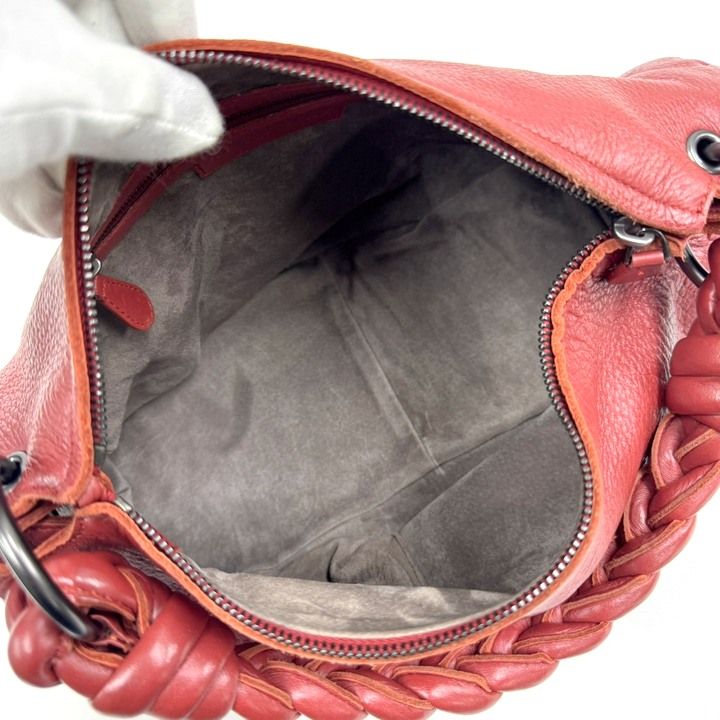 Bottega Veneta Shoulder Bag Red Leather — view 6