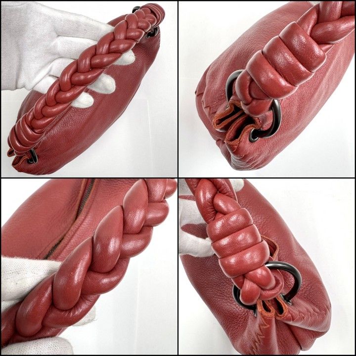 Bottega Veneta Shoulder Bag Red Leather — view 4