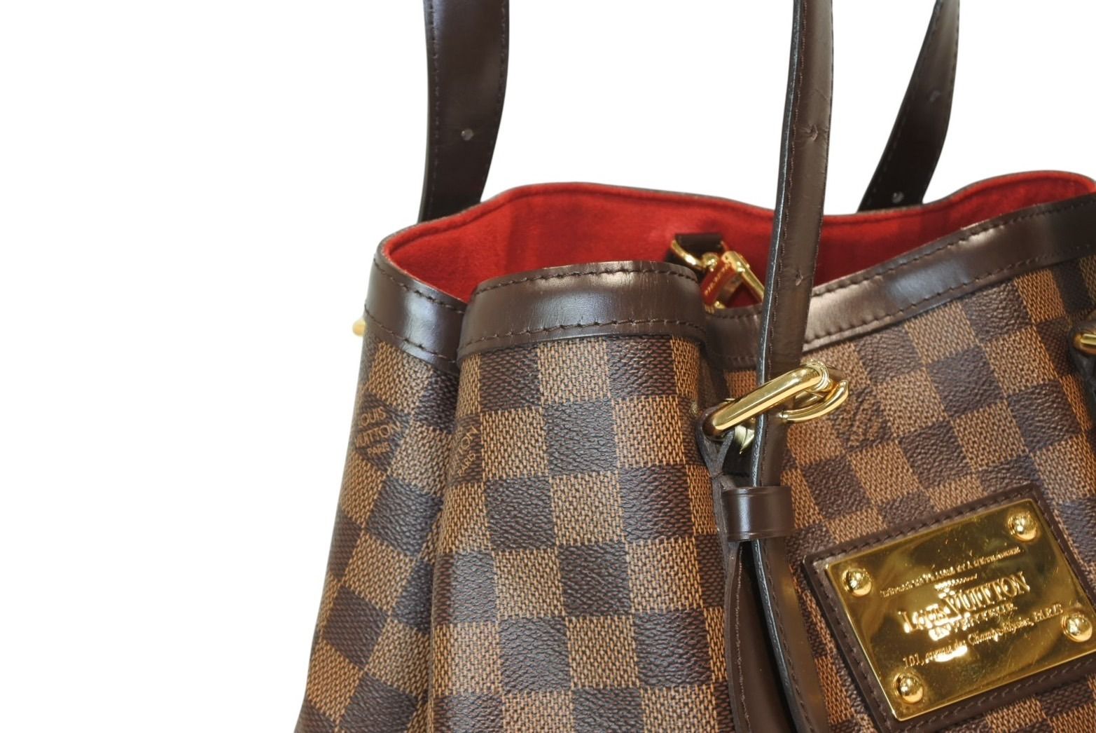Louis Vuitton Hampstead MM Tote Bag Damier Ebene Brown Canvas — view 6