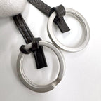 Hermes Clochette Key Ring Charm Dark Brown Silver X — view 5