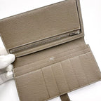 Hermes Bearn Souffle Bifold Wallet Chevre Etoupe Silver — view 5