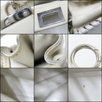 Fendi Peekaboo Mini 2-Way Shoulder Bag White Silver Leather — view 9