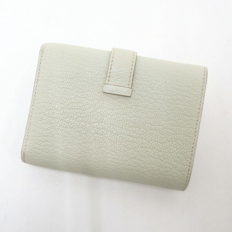 Hermes Bearn Convenience Wallet Mushroom Gold Chevre — view 2