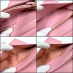 Prada Wallet with Pass Case Saffiano Leather Pink Gold — view 7