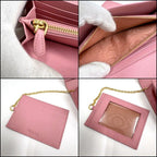 Prada Wallet with Pass Case Saffiano Leather Pink Gold — view 9