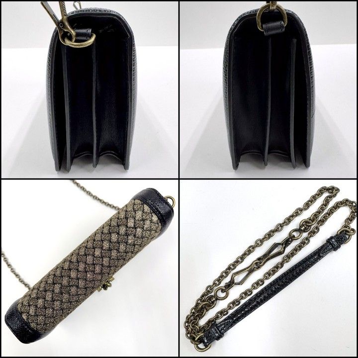 Bottega Veneta Clutch Knot Shoulder Bag Black Vintage Gigold Leather — view 3