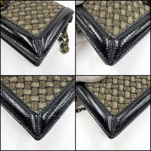Bottega Veneta Clutch Knot Shoulder Bag Black Vintage Gigold Leather — view 2