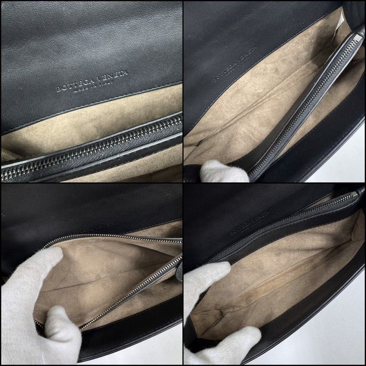 Bottega Veneta Clutch Knot Shoulder Bag Black Vintage Gigold Leather — view 7