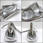 Fendi Fast Small 2-Way Shoulder Bag Silver Leather — view 2