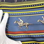 Hermes Carre 90 Scarf Sequences Silk Blue Navy — view 6