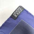 Hermes Carre 90 Scarf Sequences Silk Blue Navy — view 8
