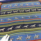 Hermes Carre 90 Scarf Sequences Silk Blue Navy — view 2