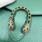 Gucci Dionysus Chain Wallet Leather Green Silver — view 3